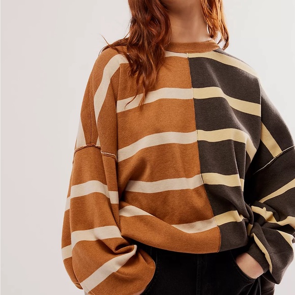 Free People Uptown Strip Pullover Size XS - Picture 2 of 8